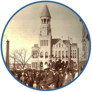 A photo taken during the Excitement of the Opening of the Washington Co. Courthouse - 1888 